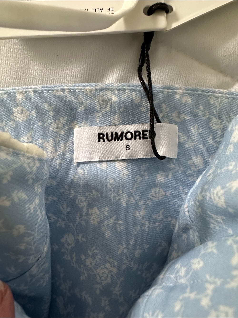 Rumored Cream & Light Blue Floral Bustier Crop Top(B) - Picture 7 of 13